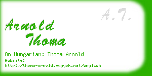 arnold thoma business card